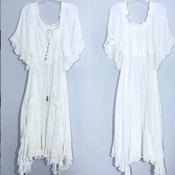 Free People Beach Bliss Maxi Dress White L - Picture 3 of 4